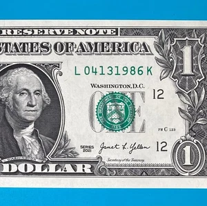 April 13, 1986 (L 04131986 K) BIRTHDAY ANNIVERSARY $1 One Dollar Bill *UNC* - Picture 1 of 4