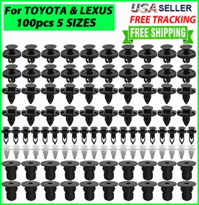 100x Apto para TOYOTA Panel de ajuste Clips Guardabarros Empuje Pin Remache 7 8 9mm Motor - Imagen 1 de 10