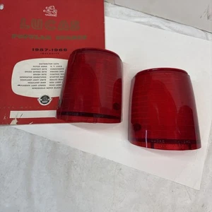 MG Magnette MK III & MK IV Riley 4/68 4/72 NOS Pr Lucas L464 Tail/Stop Lamp Lens - Picture 1 of 10