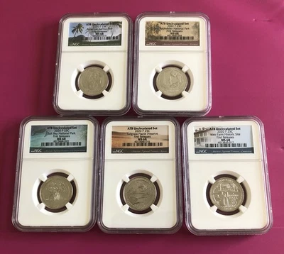 2020 P NGC Graded MS68 5 Quarter 25C First Release Uncirculated Set Samoa Bat ++ - Image 1 of 2