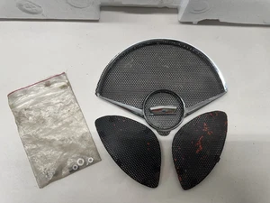 1953 1954 1955 1956 1957 Corvette Radio Speaker Screen with Bezel and Emblem - Bild 1 von 10