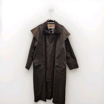 Barbour Vintage Country Stockman Riding Long Wax Waterproof Jacket Coat Size XL - Image 1 of 4