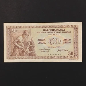 Yugoslavia 1946 50 dinar crisp aUNC - Picture 1 of 2