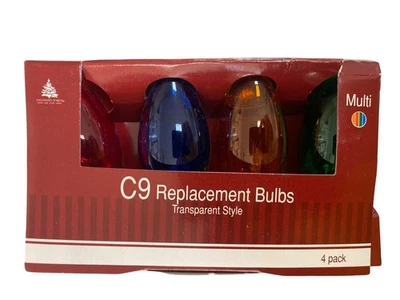 C9 Replacement Bulbs Transparent Multi-Color 4-Pack - Image 1 of 4