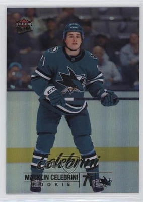 2024-25 Upper Deck Fleer Ultra Rookies Rainbow Foil Macklin Celebrini Rookie RC - Image 1 of 2