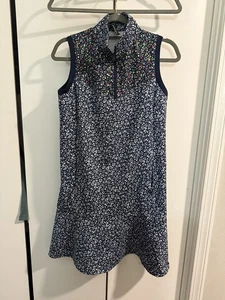 RLX Ralph Lauren Ditsy Floral Blue Wicking Performance Golf Dress sz S - Picture 1 of 7