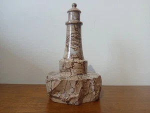Pink Marble 5.5 inch Lighthouse - Picture 1 of 8