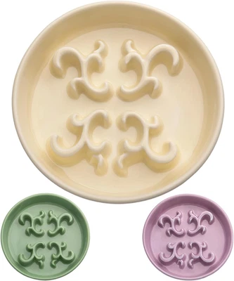 Slow Feeder Dog Bowl, 0.6 Cups Ceramic Dog Food Dish for Fast Eaters Small Breed - Image 1 of 4