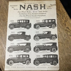 Vintage 1924 Nash Motor Car Automobile Car Ephemera Print Ad - Picture 1 of 6