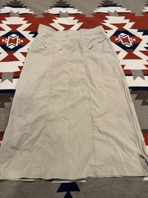 "Falda Royal Robbins talla 6; Reino Unido 10; mezcla de nailon beige cintura 30"" largo 31""" Foto 1 de 4