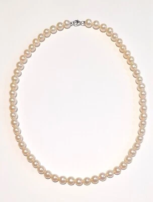 Collana Donna MIKIKO MFC400O4FCBI065 In Perle Con Chiusura In Oro Bianco - Immagine 1 di 2