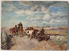 Ölgemälde Düsseldorfer Schule Estland Bauern Pferd Ochse Gregor v. Bochmann~1900