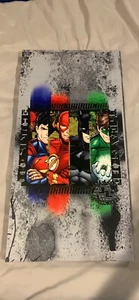 Justice League 24” X 12" Canvas Wall Art Superman Batman Green Lantern Flash - Picture 1 of 1