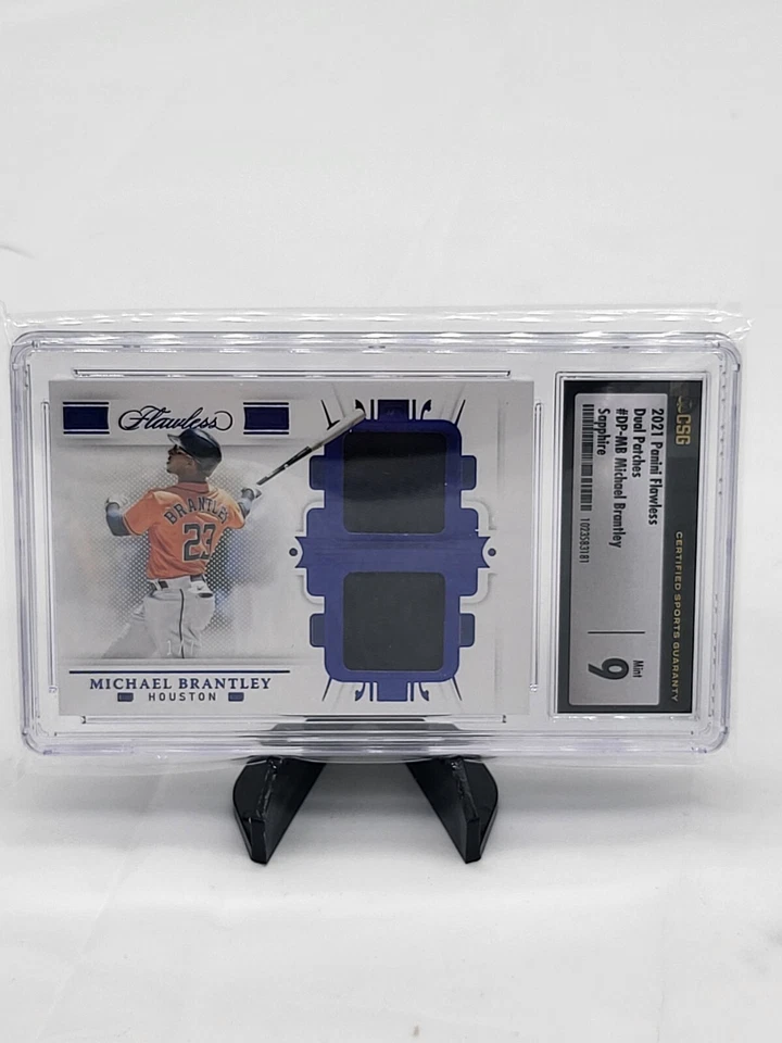 Panini 2021 impecable parches dobles Michael Brantley 1/7 CSG como nuevo 9 Foto 1 de 4