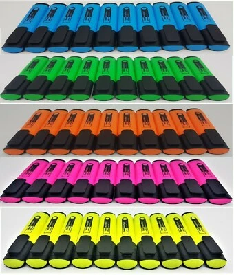 ✅ Textmarker 10er Set Leuchtmarker mit Keilspitze 5 versch. Farben wählbar 2-5mm - Bild 1 von 4