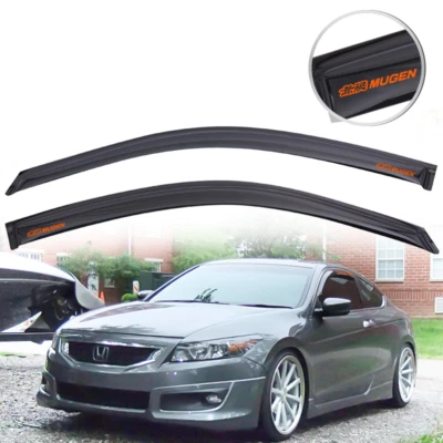Se adapta a 08-12 Honda Accord cupé viseras de ventana protector deflector estilo delgado con Mugen Foto 1 de 3