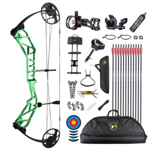 Compound Bow Arrows Set 19-70lbs Adjustable Adult Archery Bow Hunting Topoint - Picture 1 of 25