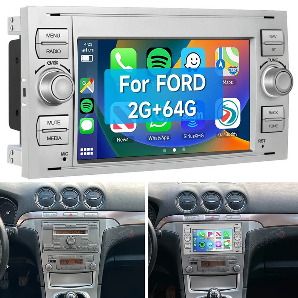 Für Ford S-Max Galaxy WA6 2005-2007 Android 15 Carplay Autoradio GPS Navi 2+64GB - Bild 1 von 4