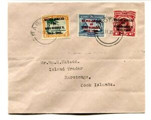 Cook Islands 1935 Silver Jubilee on locally used commercial cover