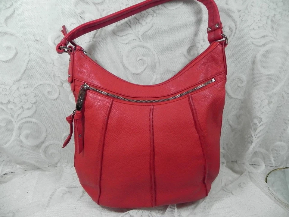 Bolso de hombro de cuero rojo Tignanello Foto 1 de 1