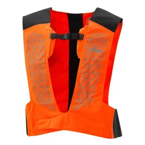 KTM Reflective Hi-Vis Orange Motorcycle Riding Vest Adult Sizes S/M & L/XL - Picture 1 of 2