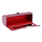 Leder-Lippenstift-Etui Aufbewahrungsbox mit Spiegel für die Handtasche
