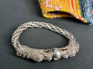 Old Chinese Silver Dragon Bracelet …beautiful collection and accent piece - Picture 1 of 17
