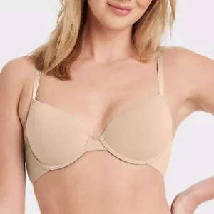 Auden Womens The Everyday Bra Underwire Nude Beige Size 32C - Picture 1 of 5