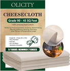 Cheesecloth, Grade 90, 45 Square Feet, 100% Unbleached Cheese Cloth Cotton Fabri