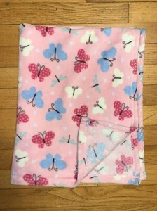 Coperta/amore bambino Parent's Choice Walmart rosa farfalla libellula e pois - Foto 1 di 5