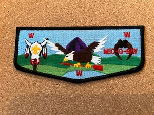 Colorful flap from Lodge 541 black border, purple mountain - Picture 1 of 2