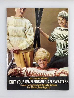 Knit Your Own Norwegian Sweaters Instructions Sweaters Hats Mittens Gloves 1974 - Image 1 of 4
