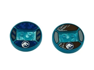 Juego de 2 etiquetas de juguete Lego Dimensions Jurassic World Owen y base ACU solamente - Imagen 1 de 2