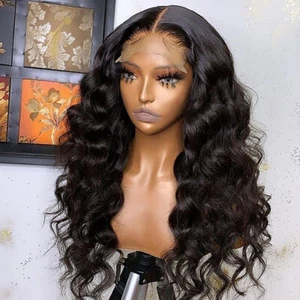 Body Wave 13X4 Lace Front Wigs Brazilian Remy Human Hair Pre Plucked Baby Hair - Picture 1 of 10