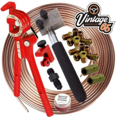 Kit de reparación de tuberías de freno cuniíferas de níquel y cobre clásico Porsche 10 mm DIN 3/16 Foto 1 de 3