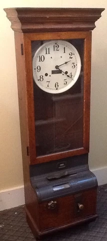 Vintage Garden State Timer Recorder Co., Wall / Punch Clock, Newark, NJ  c.1930 Cover