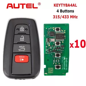 10x AUTEL IKEYTY8A4AL Para Toyota Llave Inteligente Universal 4 Botones Para 315/433 MHz - Imagen 1 de 14
