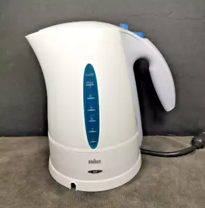 Braun Aqua Express-cordless WK200 White 7-Cup Electric Water Kettle Used Germany - Picture 1 of 13
