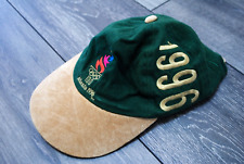 ATLANTA 1996 OLYMPICS GAMES LOGO SNAPBACK HAT CAP GREEN BEIGE RETRO 90s VINTAGE