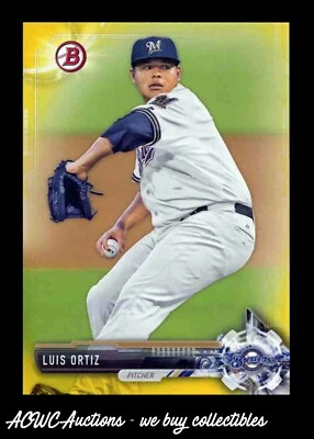 2017 Bowman Yellow #BP128 Luis Ortiz - Image 1 of 2
