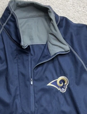 Пуловер Los Angeles Rams Antigua 1/4 на молнии с ложным вырезом LA Football NFL мужской большой - Изображение 1 из 4