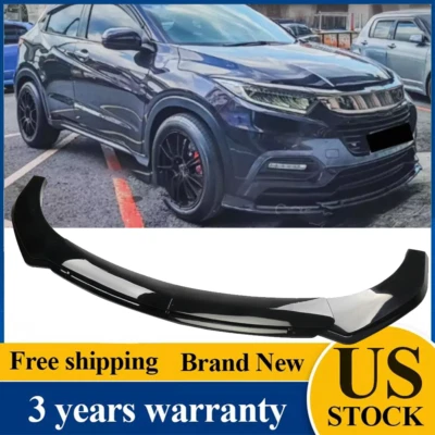 For Honda HR-V 2016-2024 Glossy Black Front Bumper Lip Spoiler+Splitter Foto 1 de 4