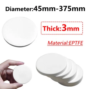EPTFE Solid Discs Flat Round Pad Sealing Expanded PTFE Dia 45mm-375mm Thick 3mm - Picture 1 of 50