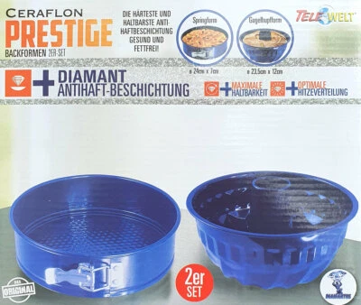 Backformen Set Springform Gugelhupf HSP Hanseshopping Ceraflon Prestige BLAU - Bild 1 von 2