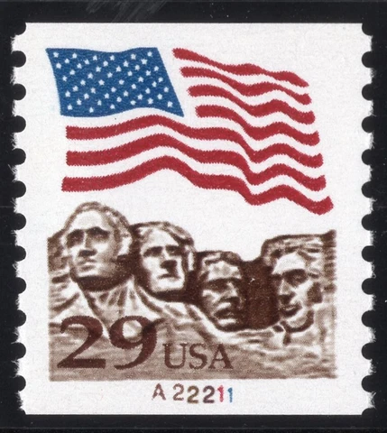 Scott 2523A  29c Mt Rushmore Gravure  PNC1  - Pl# A22211 MNH Cover