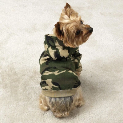 Sudaderas con capucha camufladas para perros de Casual Canine 4 colores 6 tallas Foto 1 de 4