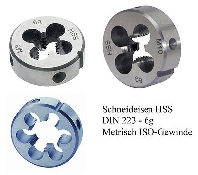 Schneideisen M 3 HSS Außen Gewindeschneider Gewinde Schneider M3 DIN 223 rechts - Bild 1 von 2