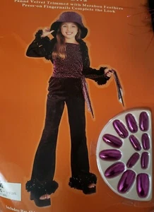 Girls Halloween Costume Chic Diva Pop Star Singer Small 4-6 NEW Purple Black - Picture 1 of 1