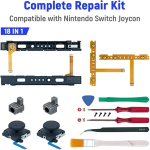 18in1 Repair Kit for NS Switch Joy-Con Controllers Slider Screwdrivers Tools Kit - Picture 1 of 6