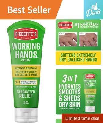 Интенсивный крем для рук 3 унции с маслом AHA и ши - увлажняет чрезвычайно сухие руки - Изображение 1 из 4